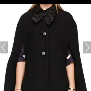Kate Spade Wool Cape Coat with Bow